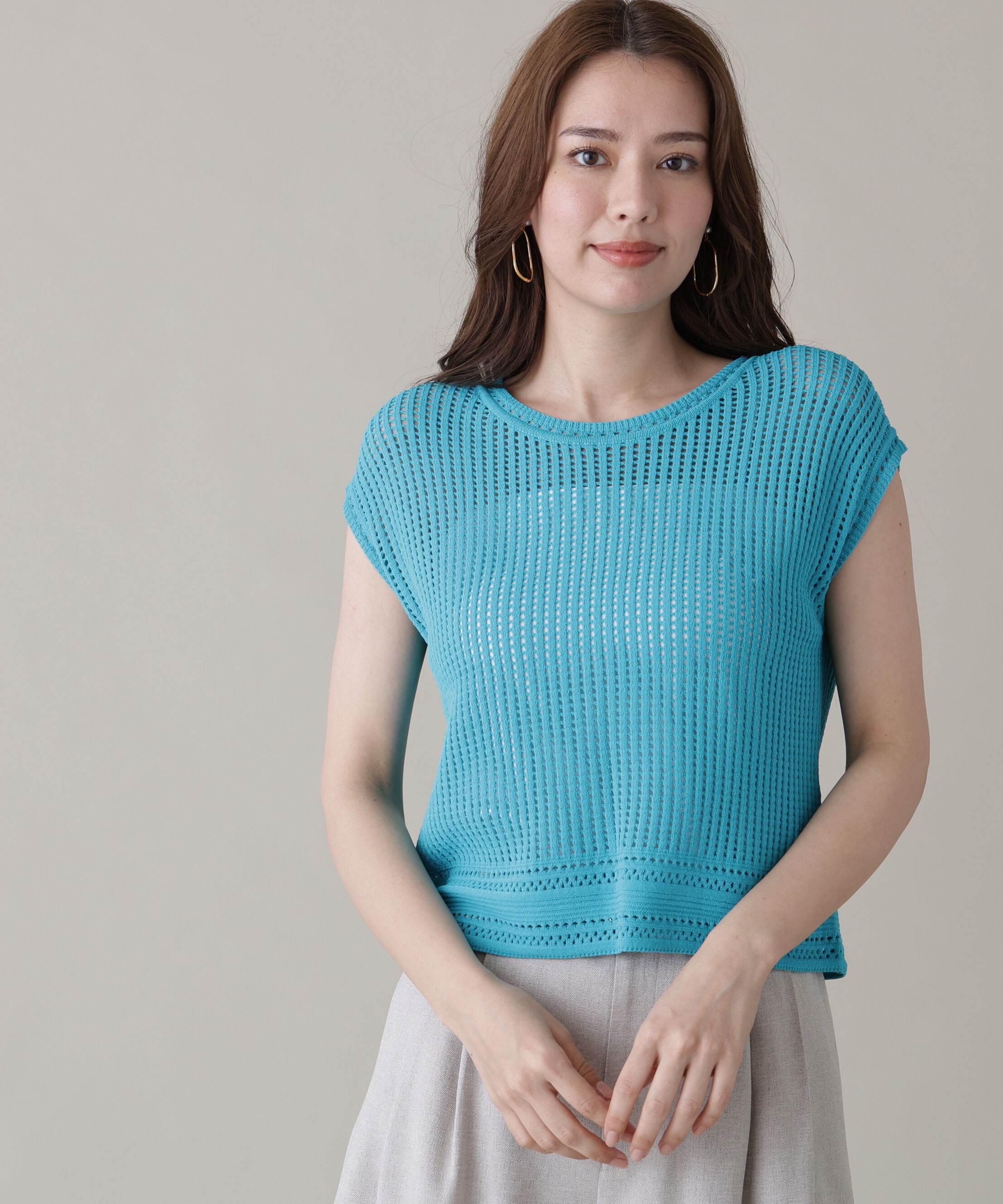  「メッシュニットプルオーバー」|ニット・セーター|