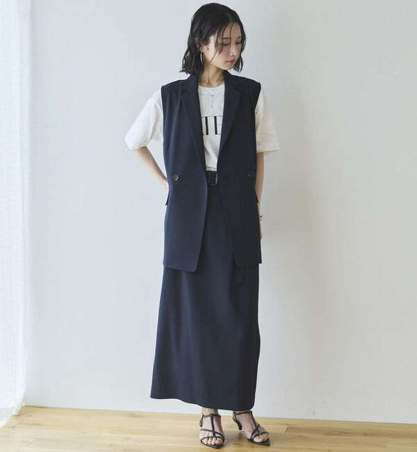 Doux archives「【多機能麻調合繊】タイトスカート」|スカート|