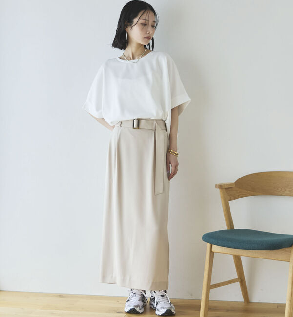 Doux archives「【多機能麻調合繊】タイトスカート」|スカート|