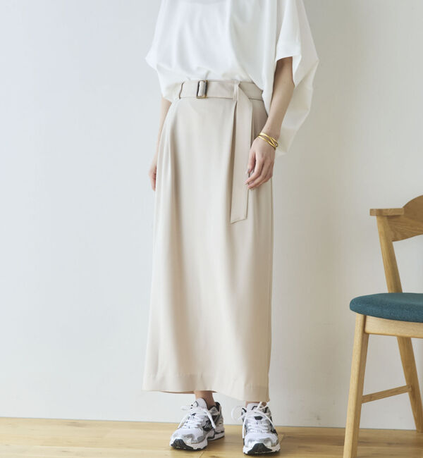 Doux archives「【多機能麻調合繊】タイトスカート」|スカート|