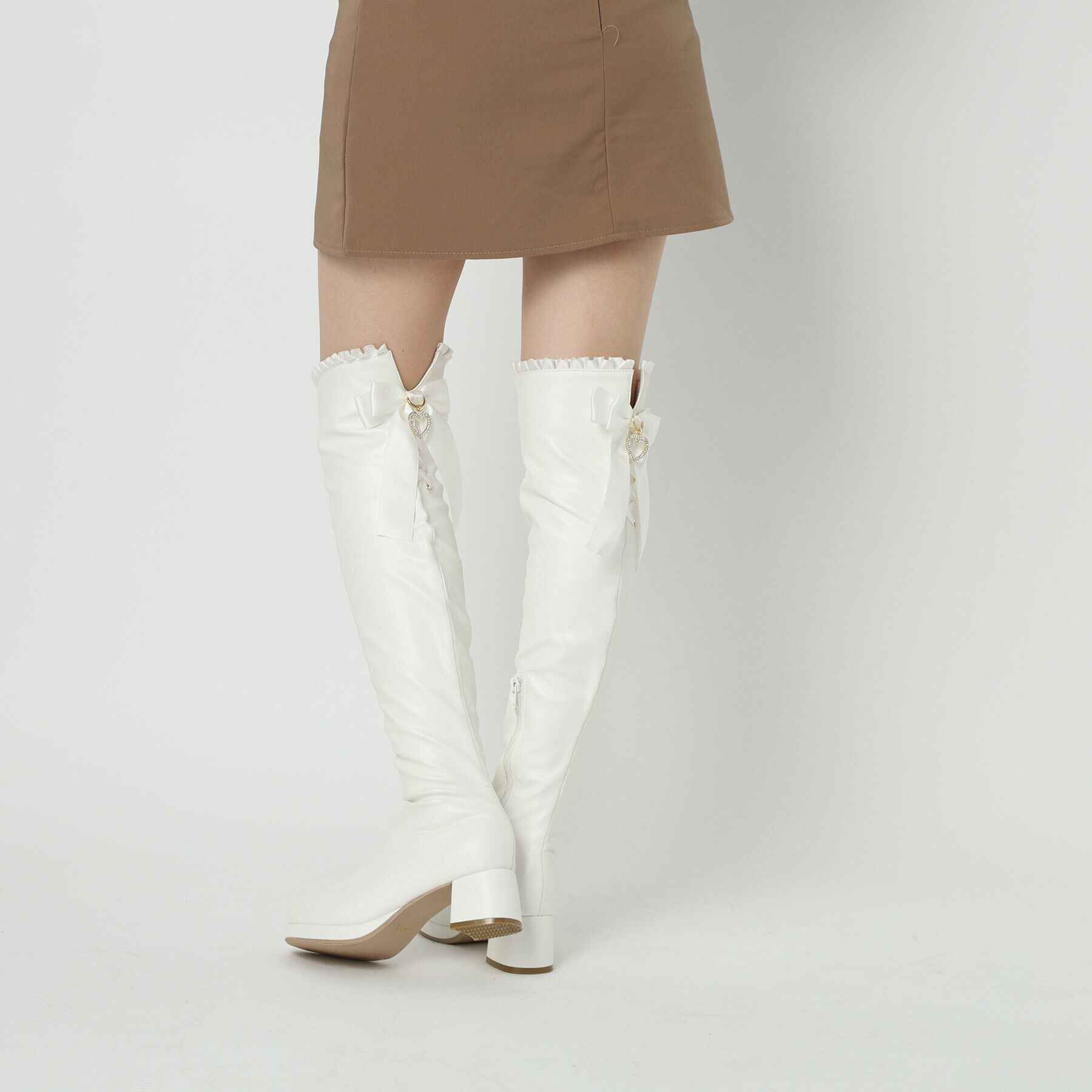 csT&P「夢見るリボン付きロングブーツ厚底」|ショートブーツ|