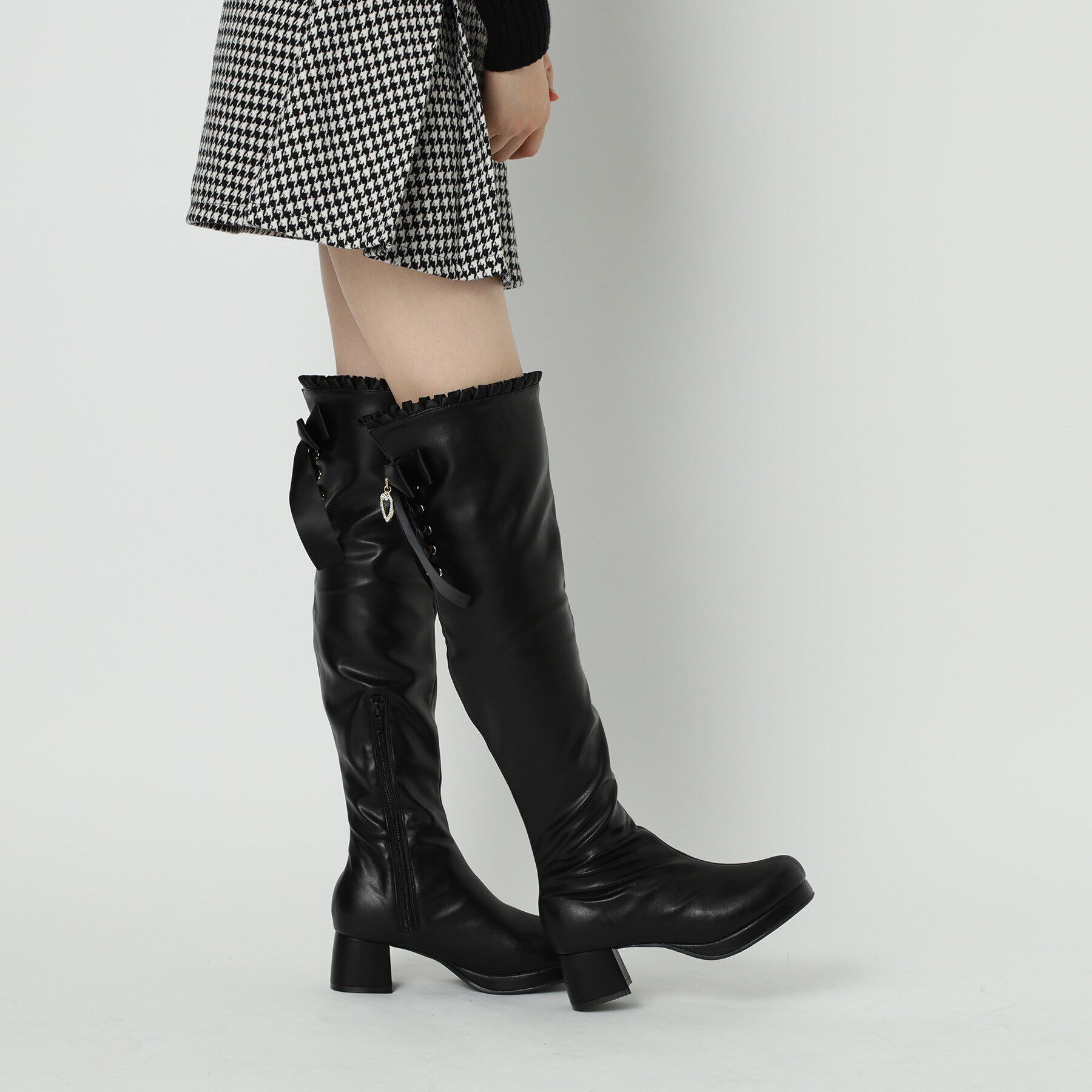 csT&P「夢見るリボン付きロングブーツ厚底」|ショートブーツ|