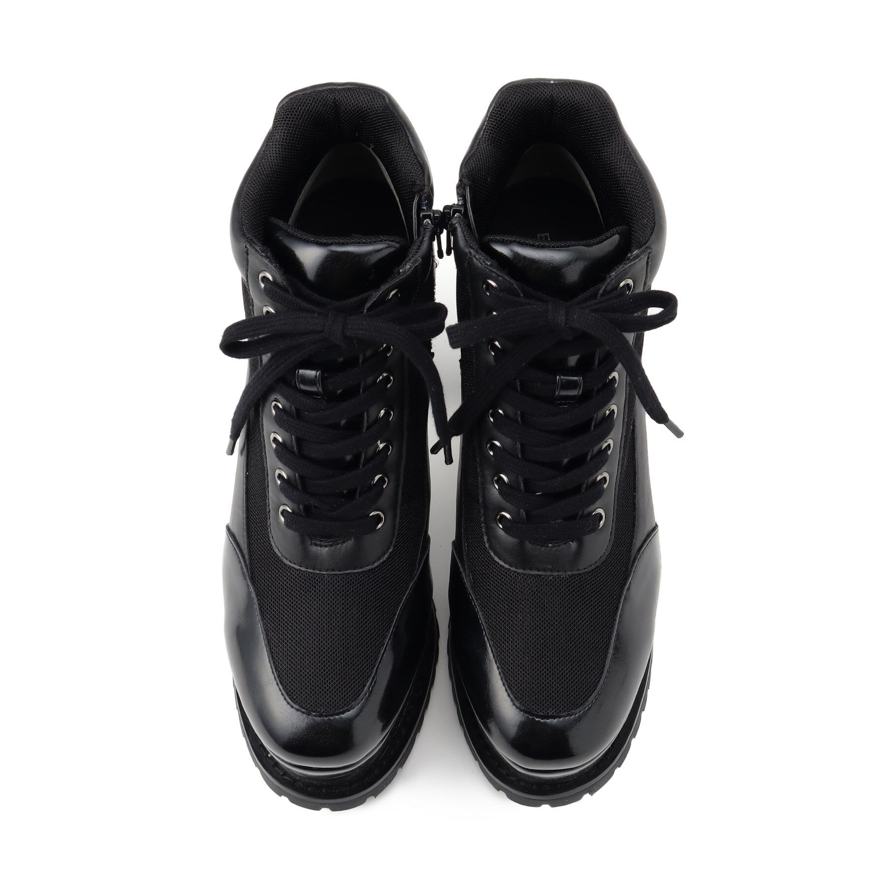 ESPERANZA「【ラク盛り／ショートブーツ】リピーター続出／脚長美脚　厚底メッシュスポーティーショートブーツ」|ショートブーツ|