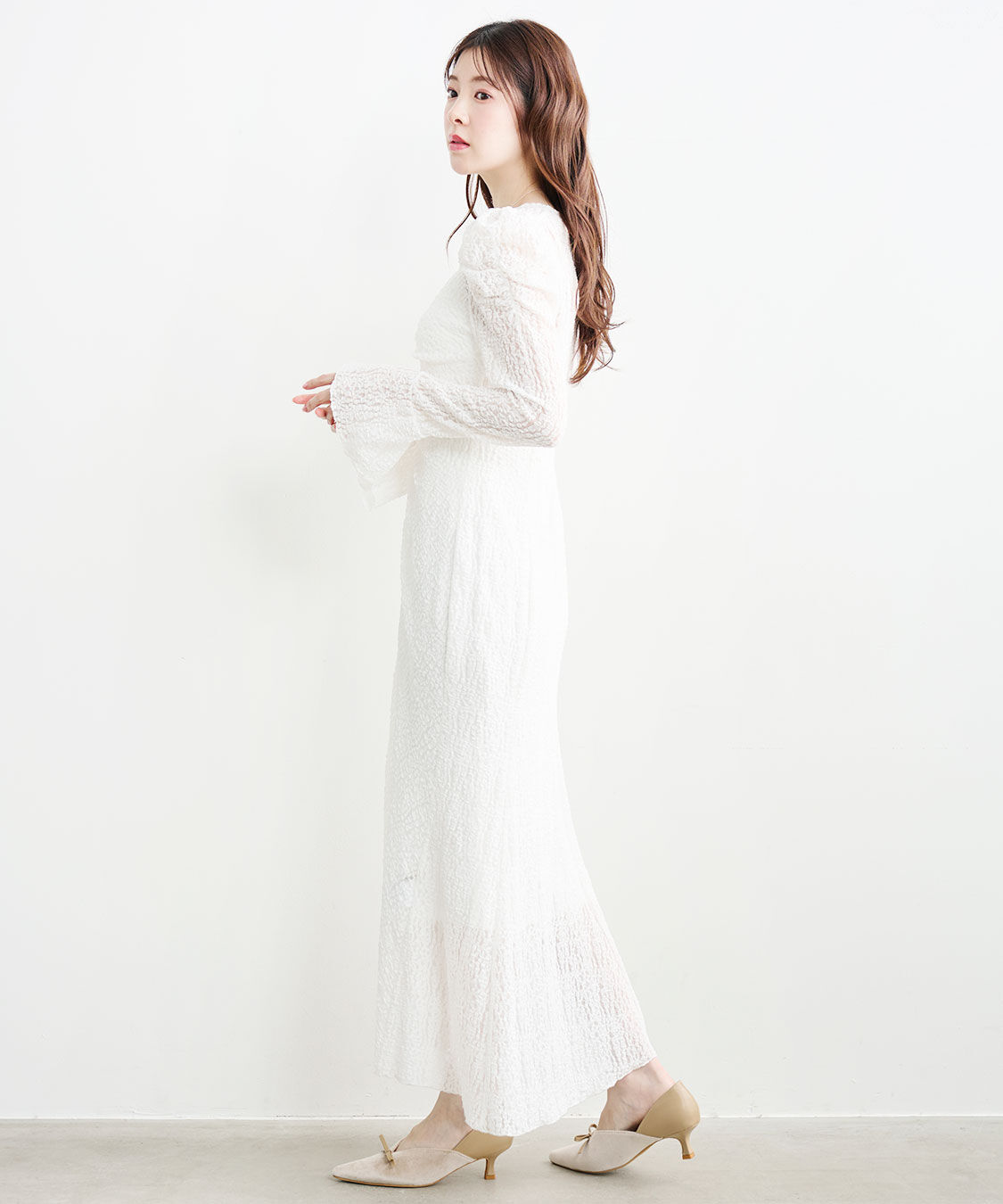 COCO DEAL「ストレッチレースギャザーワンピース」|ワンピース|