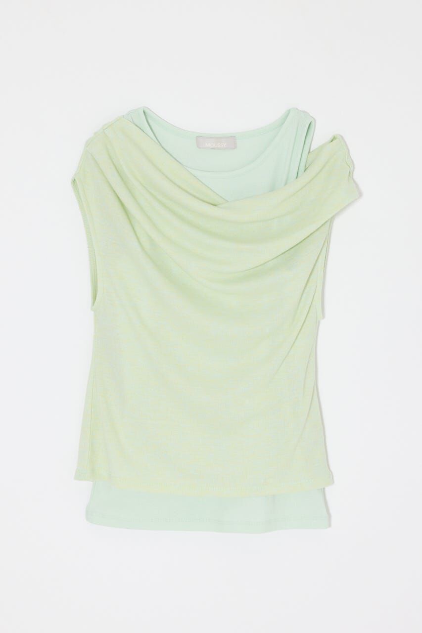 MOUSSY「LAYERED OFF SHOULDER トップス」|Tシャツ・カットソー|