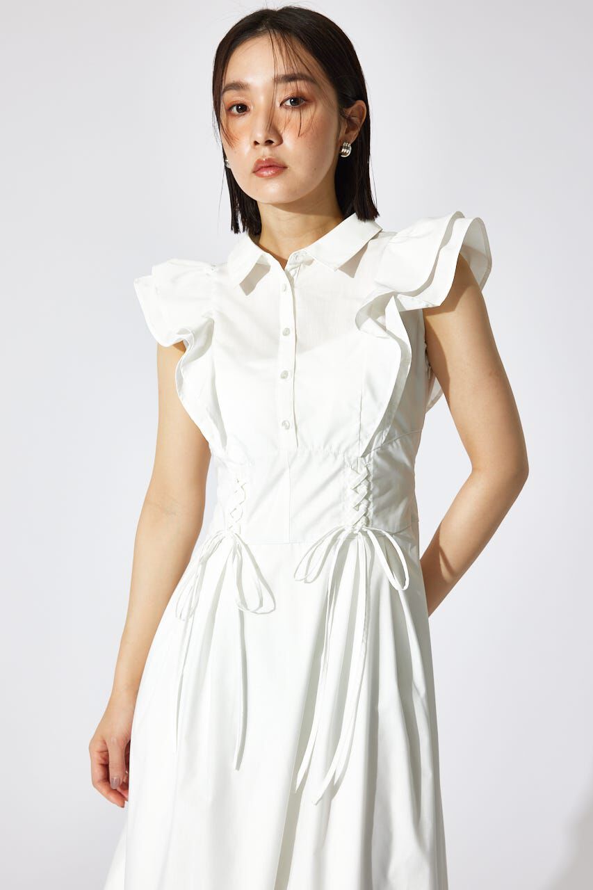 rienda「レースアップフリルワンピース」|ワンピース|