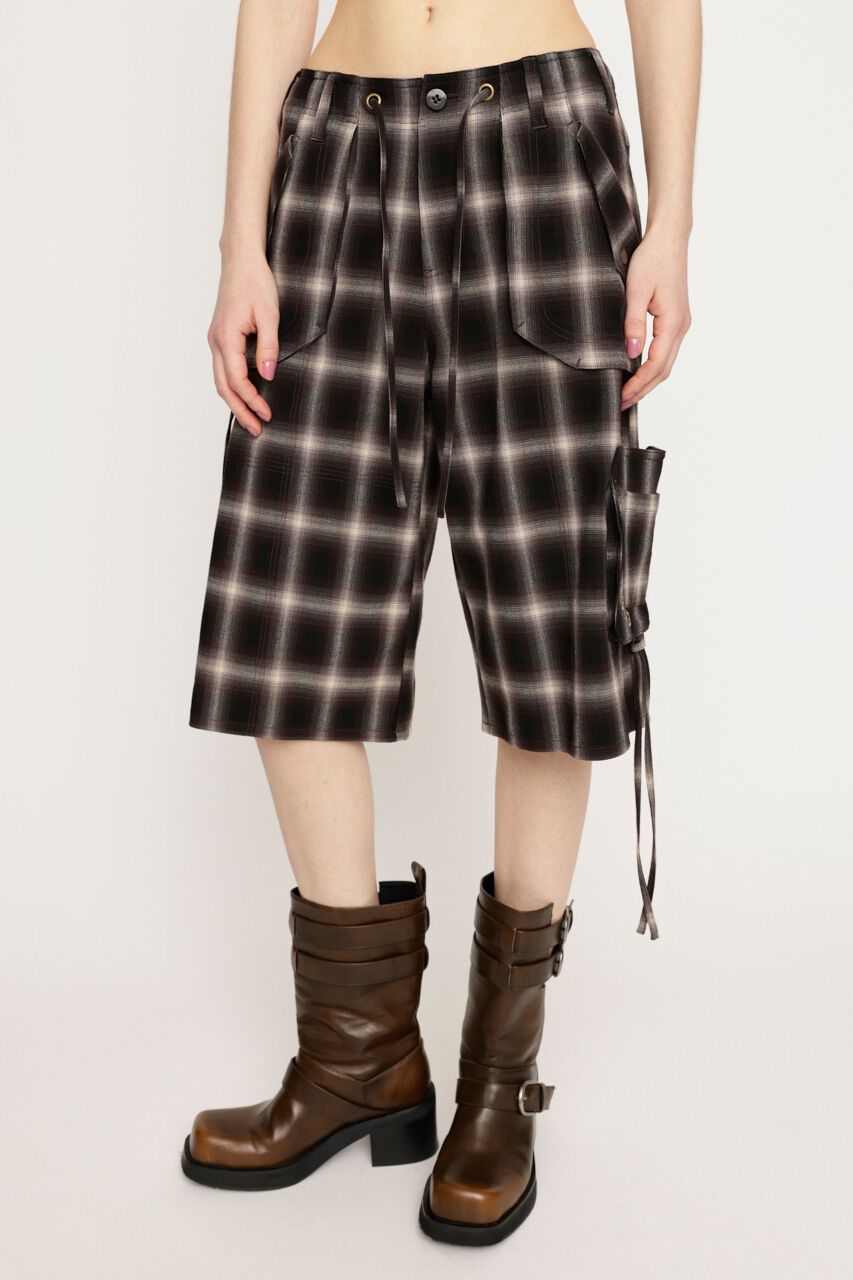 SLY「DAMAGE LACE CHECK MIDDLE パンツ」|その他|M/BRN7