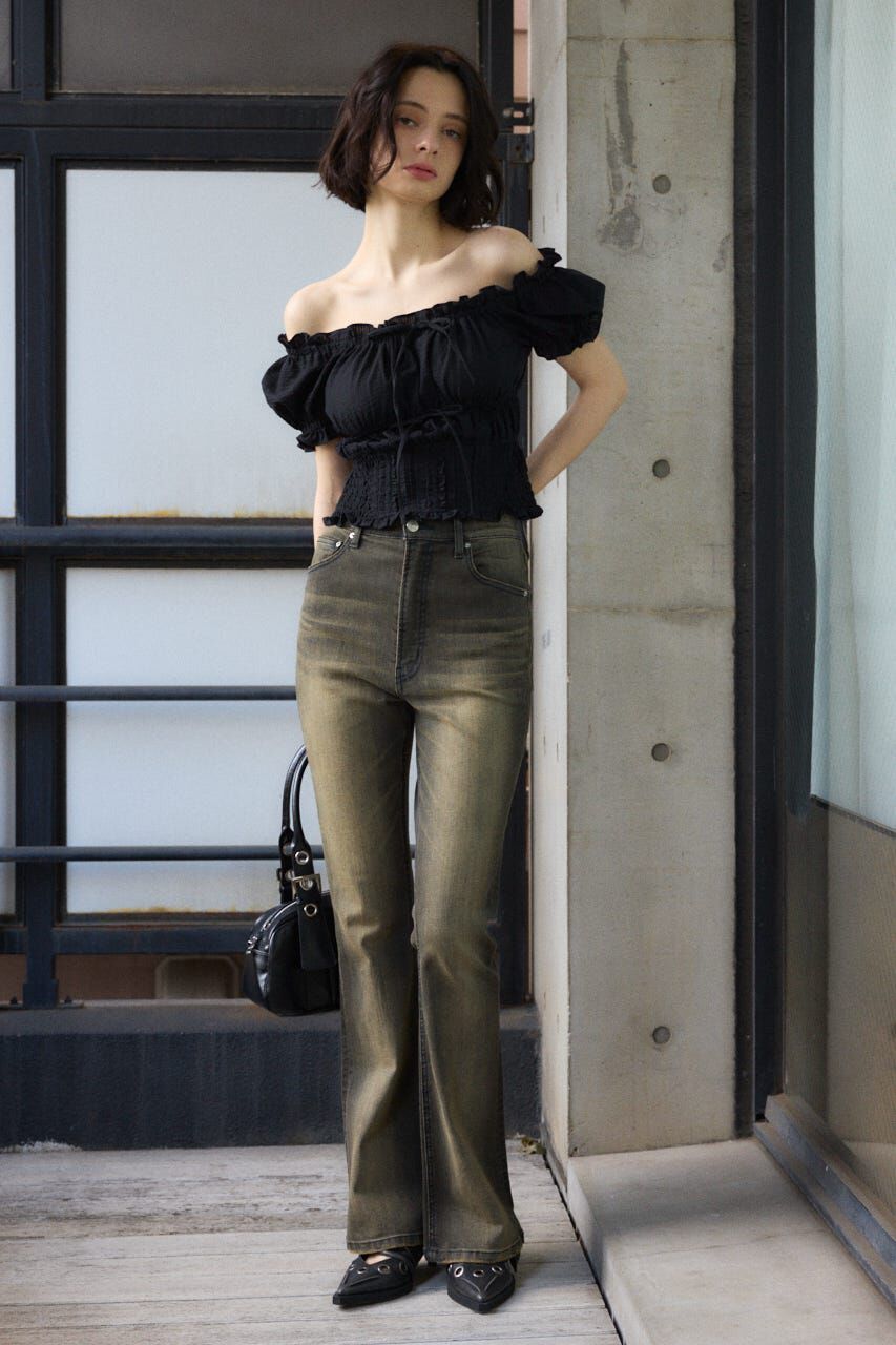 SLY「HW FLARE PT-C WITH ROICA（R）EF」|デニム|