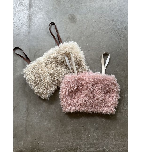 CALNAMUR「FAKE FAR BARE TOPS/フェイクファーベアトップス」|ニット・セーター|