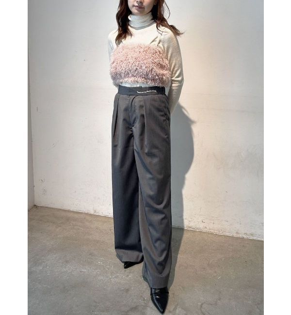 CALNAMUR「FAKE FAR BARE TOPS/フェイクファーベアトップス」|ニット・セーター|