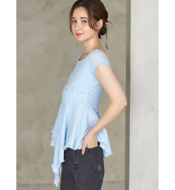 CALNAMUR「アシンメトリーヘムウェーブトップス」|Tシャツ・カットソー|