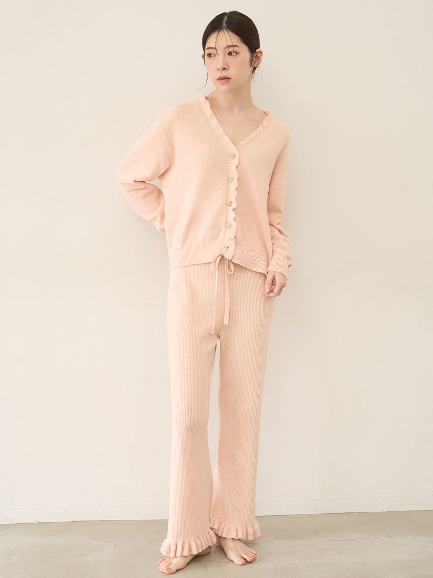 SNIDEL HOME「ハート釦フリルカーディガン」|ルームウェア|