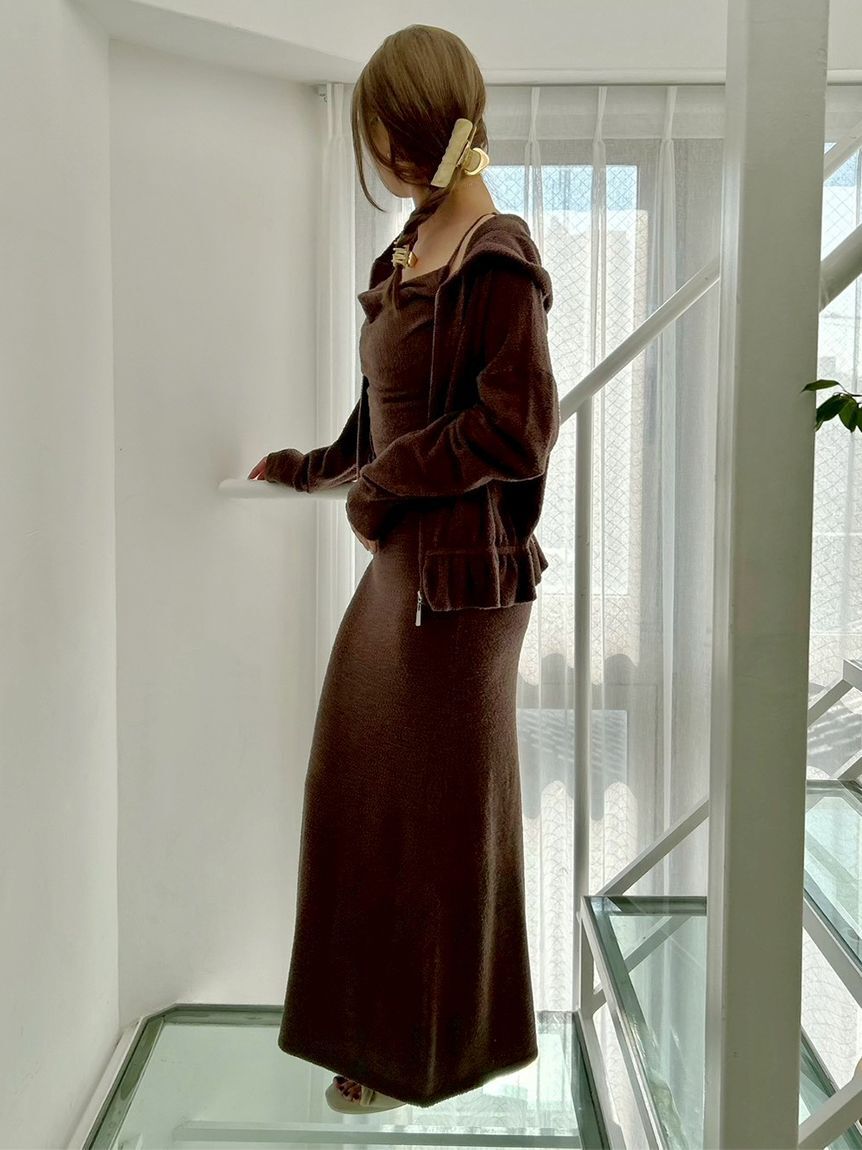 SNIDEL HOME「【接触冷感】【UVカット】ニットキャミワンピース」|ルームウェア|