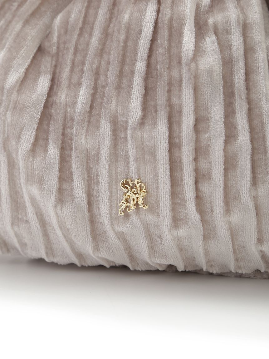 SNIDEL HOME「ベロアプリーツ巾着ポーチ」|ポーチ|