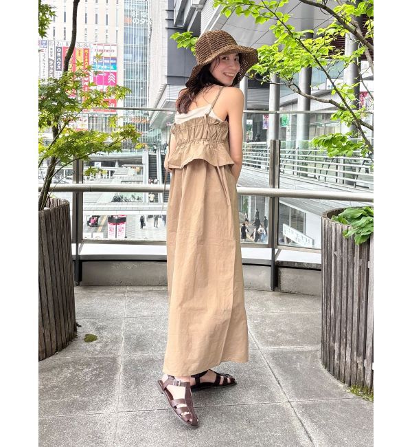 Ungrid「キャミデザインワンピース」|ワンピース|カーキ