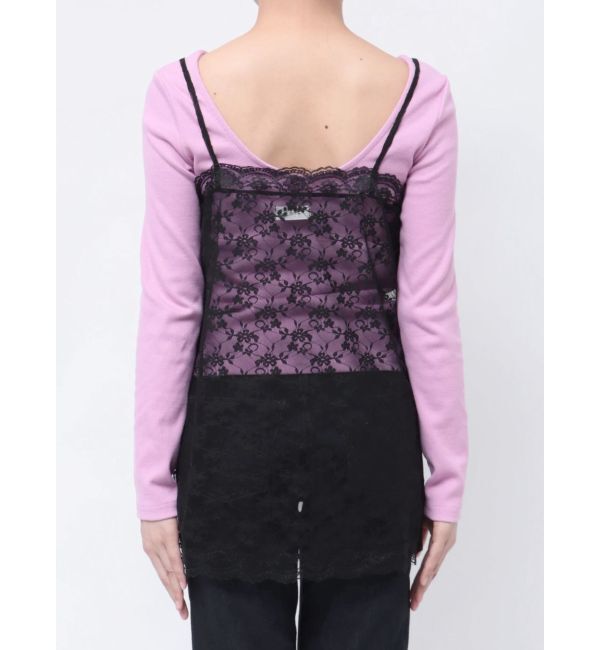 EVRIS「リボンキャミレースチュニック」|キャミソール|