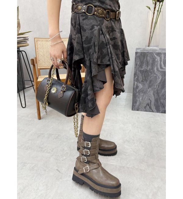 EVRIS「バックルモチーフショートブーツ」|ショートブーツ|