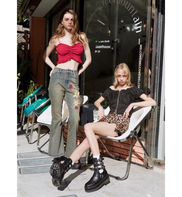 EVRIS「バックルモチーフショートブーツ」|ショートブーツ|