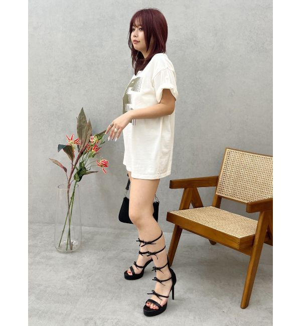 EVRIS「リボンストラップロングヒールサンダル」|サンダル|