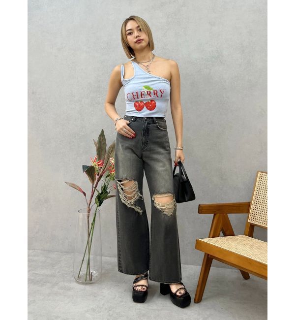 EVRIS「ダブルチェーンワンショルトップス」|キャミソール|