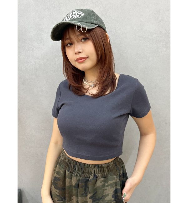 EVRIS「BASICシンプルショートTシャツ」|Tシャツ・カットソー|