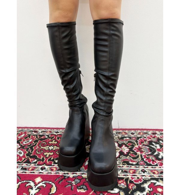 EVRIS「【秒盛れブーツ】ロングチャンキーヒールブーツ」|ロングブーツ|