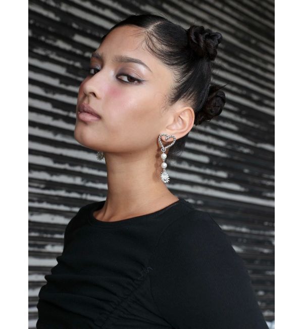 EVRIS「SUNNY MOTIF HEART CATCH ピアス」|ピアス|