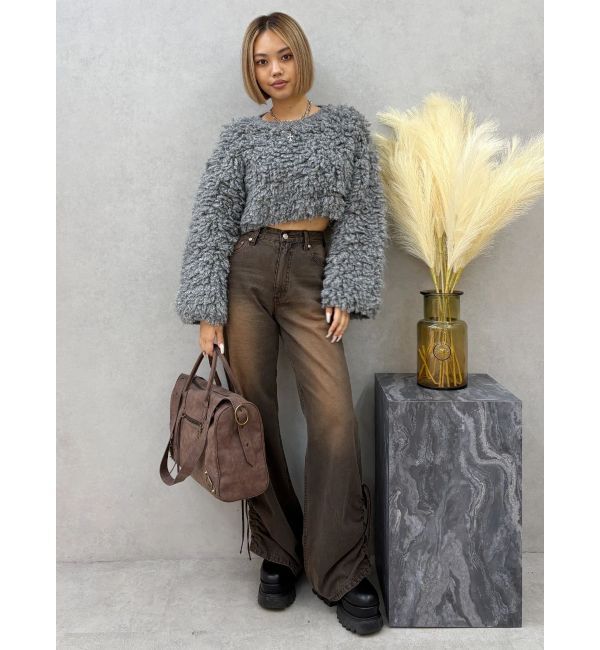 EVRIS「ショートループニットトップス」|ニット・セーター|