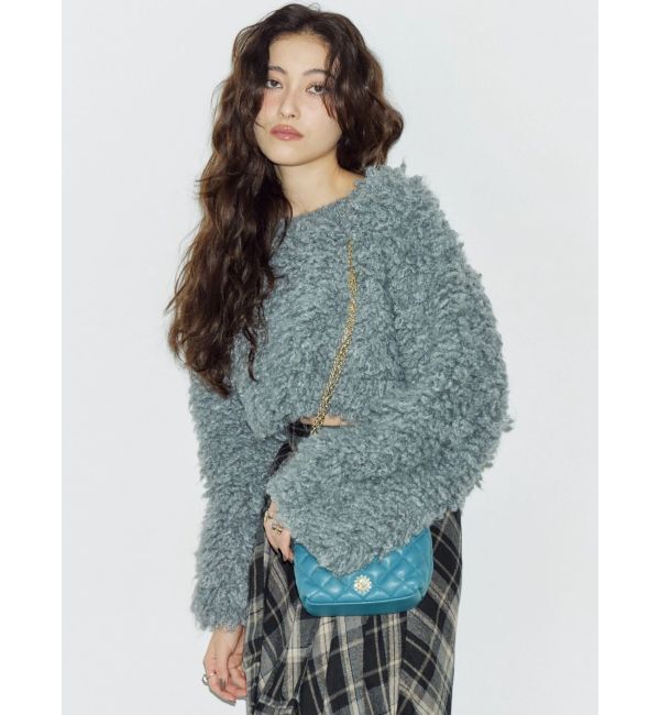 EVRIS「ショートループニットトップス」|ニット・セーター|