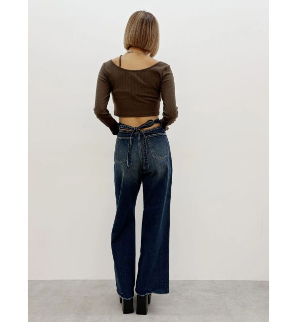 EVRIS「ストラップリブカットトップス」|Tシャツ・カットソー|