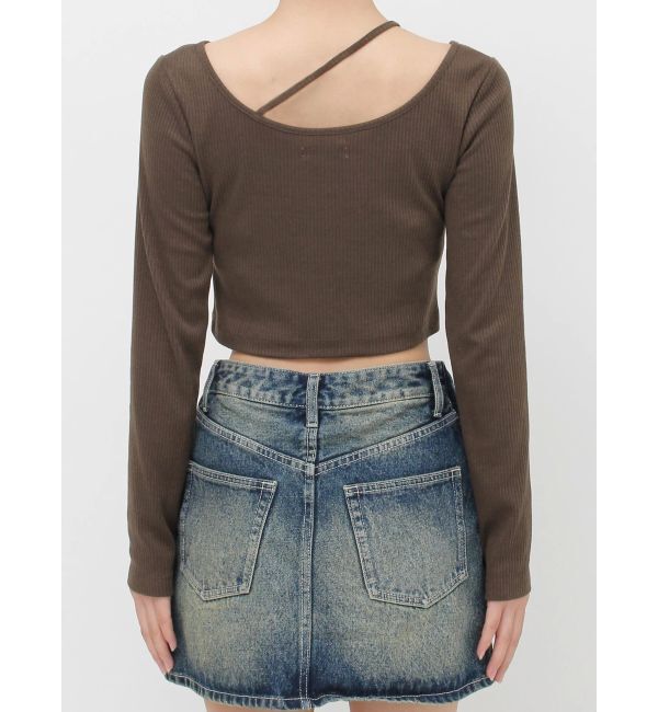 EVRIS「ストラップリブカットトップス」|Tシャツ・カットソー|