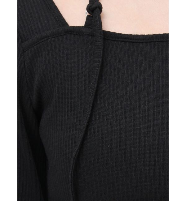 EVRIS「ストラップリブカットトップス」|Tシャツ・カットソー|