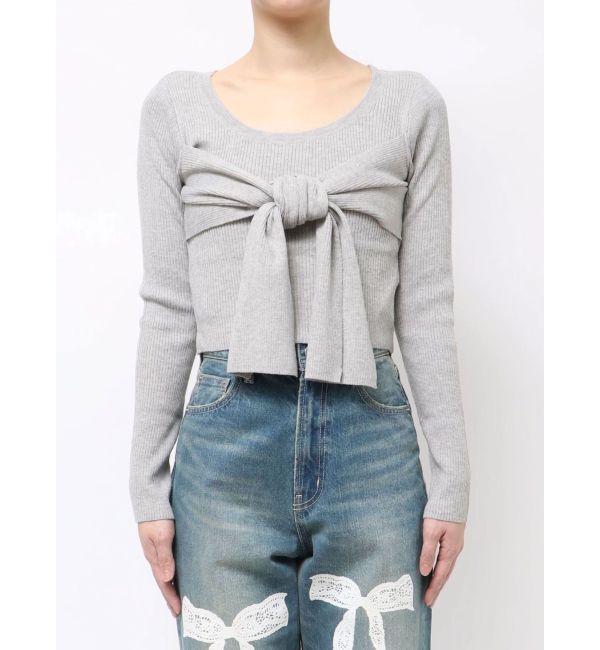EVRIS「リボンデザインニットトップス」|ニット・セーター|