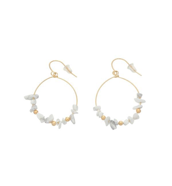 EVRIS「STONE HOOP ピアス」|ピアス|