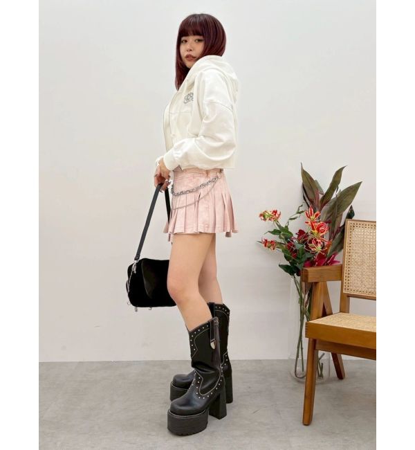 EVRIS「ウエスタンプラットフォームブーツ」|ロングブーツ|