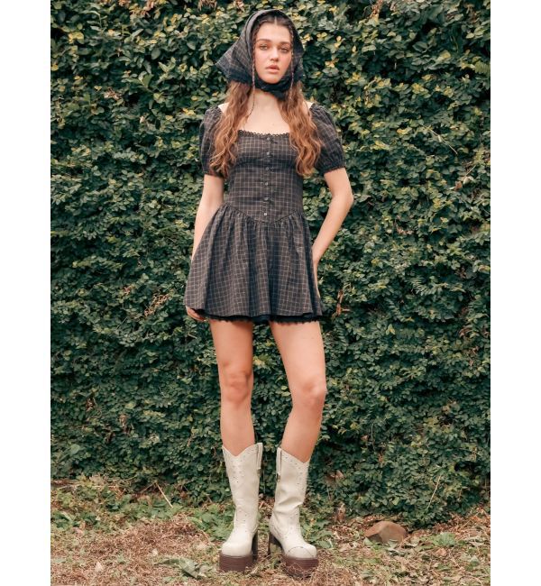 EVRIS「ウエスタンプラットフォームブーツ」|ロングブーツ|