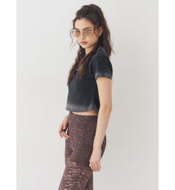 EVRIS「MOON BABE ロゴクロップドTシャツ」|Tシャツ・カットソー|