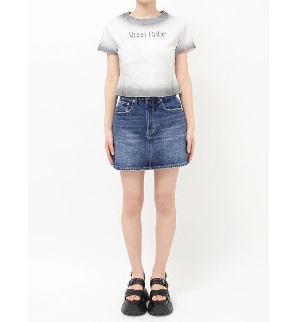 EVRIS「MOON BABE ロゴクロップドTシャツ」|Tシャツ・カットソー|