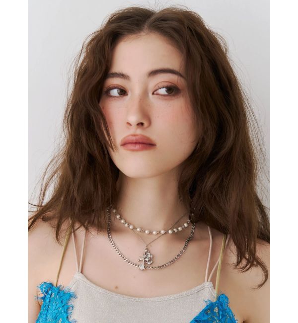 EVRIS「CROSS PEARL CHAIN 3連 ネックレス」|ネックレス|