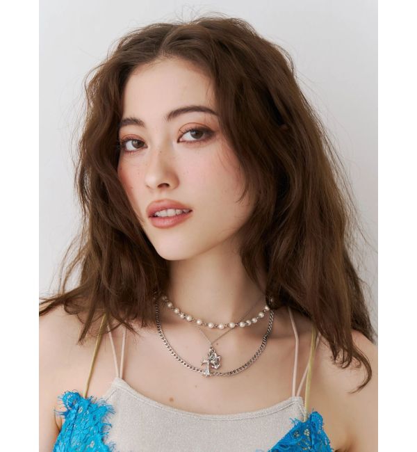 EVRIS「CROSS PEARL CHAIN 3連 ネックレス」|ネックレス|