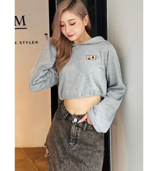 GYDA「【みちょぱコラボ】MCPスピンドルショートスウェットパーカー」|パーカー|