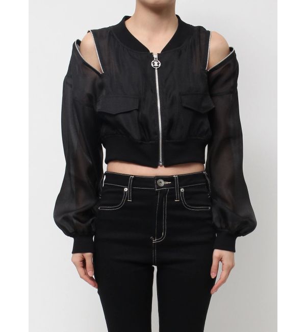 GYDA「SymmetryGYDA ZIP デザインシアーブルゾン」|ブルゾン・スタジャン|