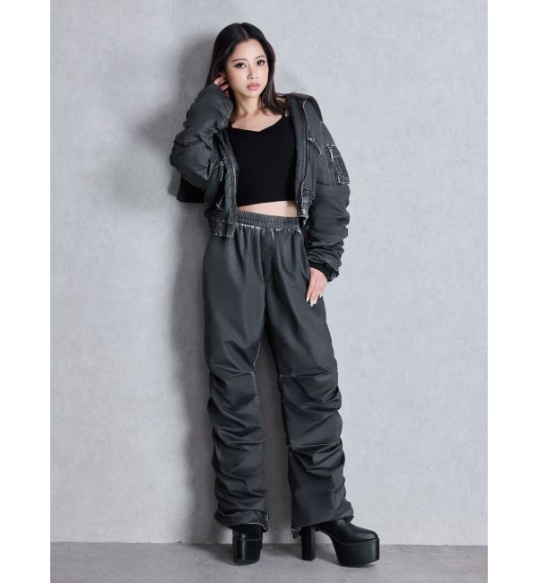 GYDA「pigment processed hoodieブルゾン」|ブルゾン・スタジャン|