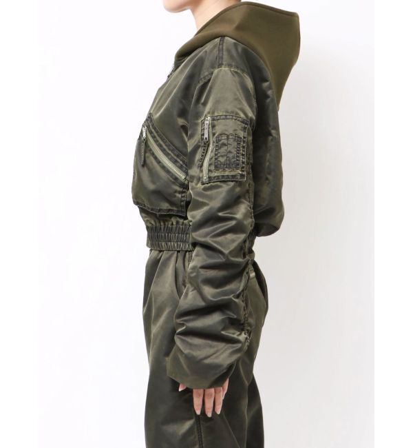 GYDA「pigment processed hoodieブルゾン」|ブルゾン・スタジャン|