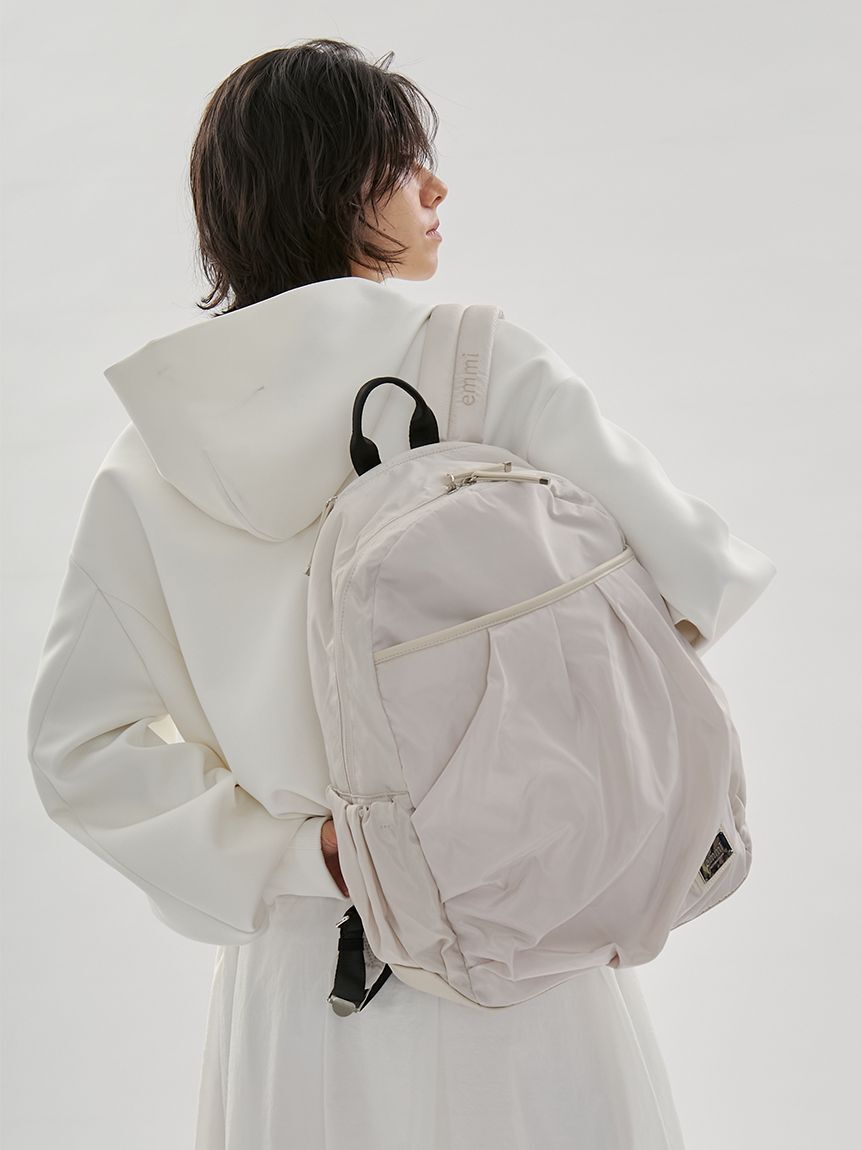 emmi atelier「eco レザーミックスバックパック/撥水」|リュック|