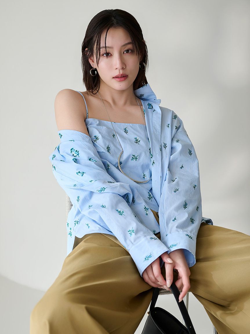 FRAY I.D「ワイドバレルレッグパンツ」|チノ|