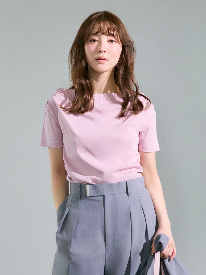 FRAY I.D「ドレープネックオフショルカットソー／ウォッシャブル」|Tシャツ・カットソー|