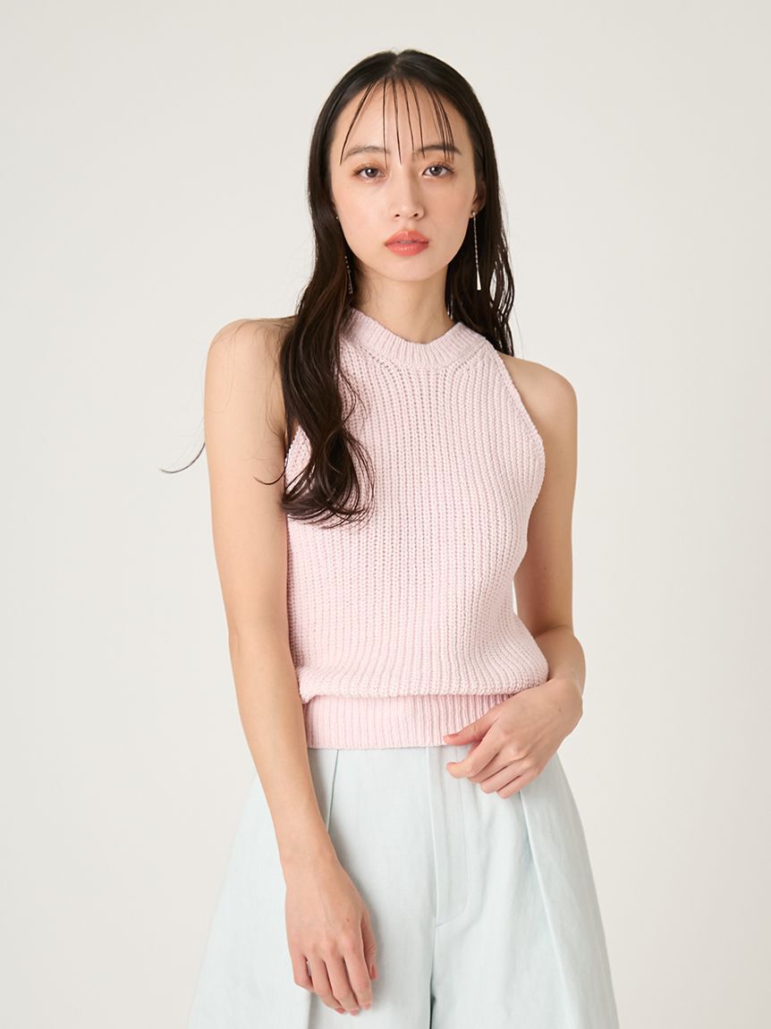 FRAY I.D「コットンリネンホルターネックニット」|ニット・セーター|