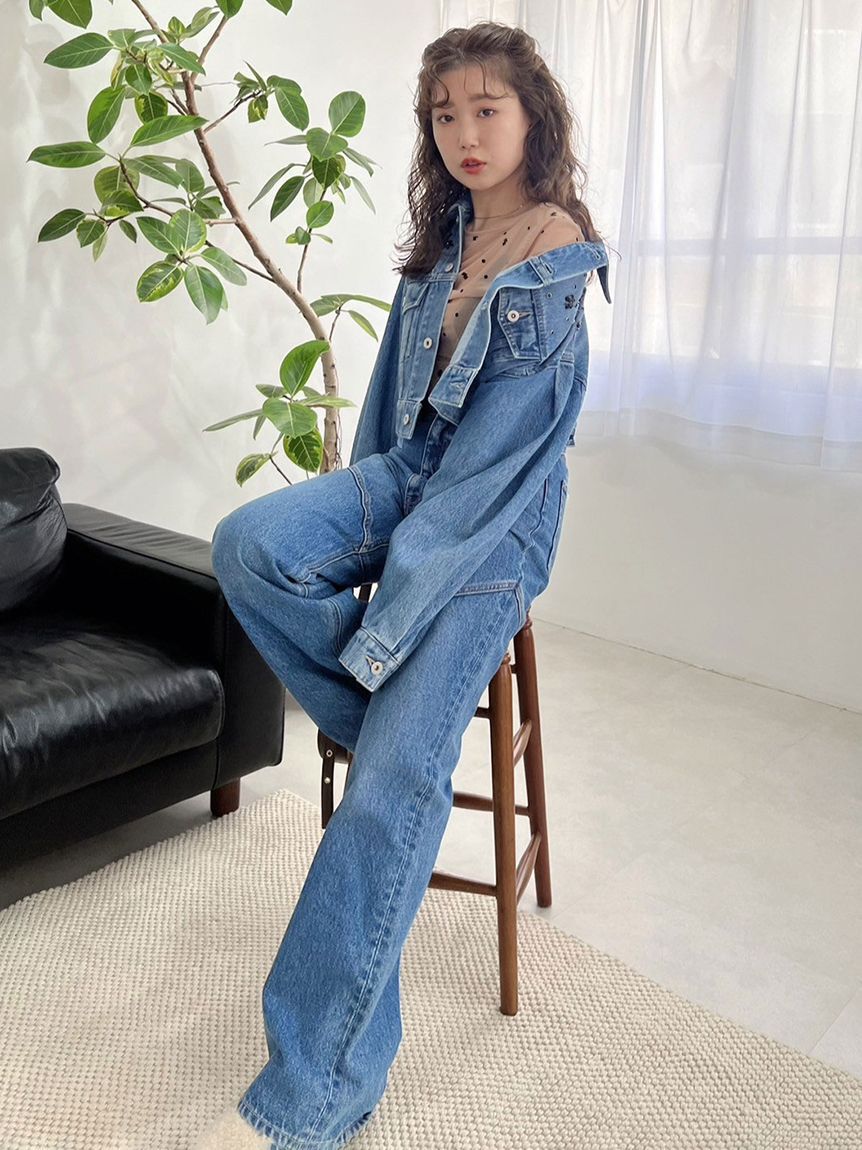 LILY BROWN Lingerie「【LILY BROWN Lingerie】シアーフロッキートップス&times;バンドゥセット」|Tシャツ・カットソー|