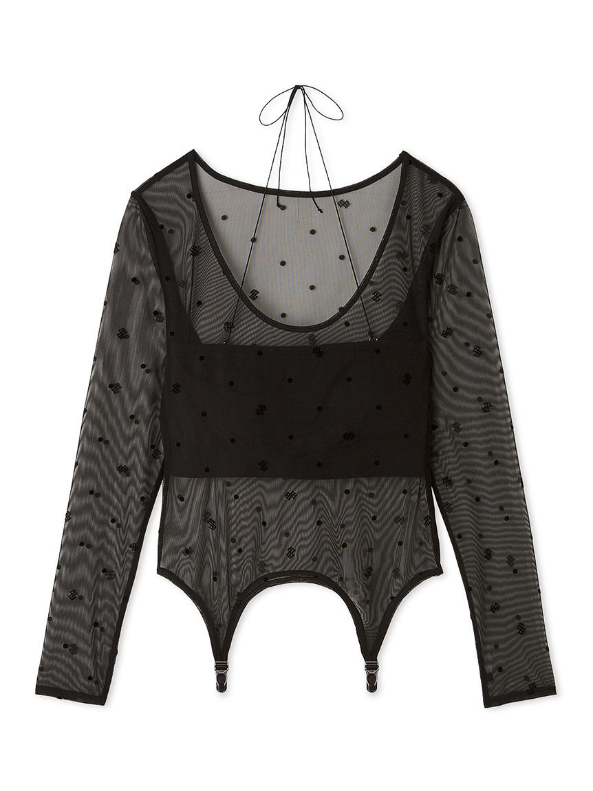 LILY BROWN Lingerie「【LILY BROWN Lingerie】シアーフロッキートップス&times;バンドゥセット」|Tシャツ・カットソー|